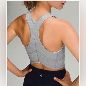 NWT lululemon Power Thru tank in heathered gray size 10